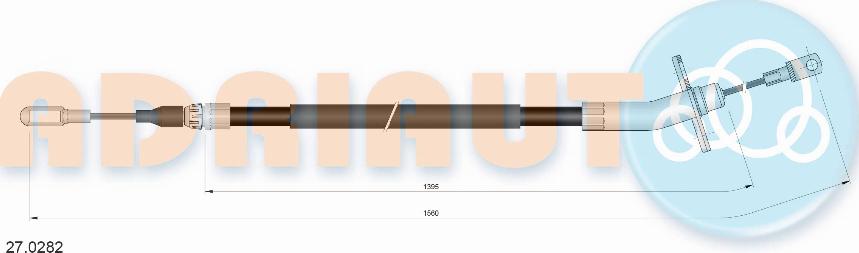 Adriauto 27.0282 - Трос, гальмівна система autocars.com.ua