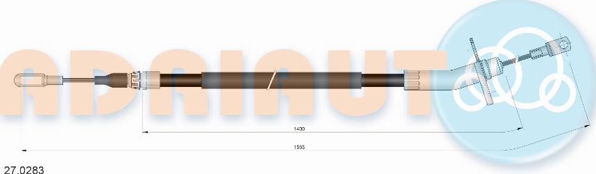 Adriauto 27.0283 - Трос, гальмівна система autocars.com.ua