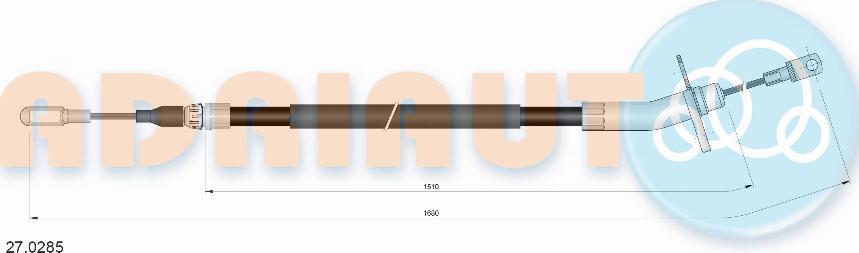 Adriauto 27.0285 - Тросик, cтояночный тормоз avtokuzovplus.com.ua