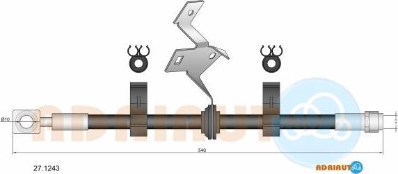 Adriauto 27.1243 - Гальмівний шланг autocars.com.ua