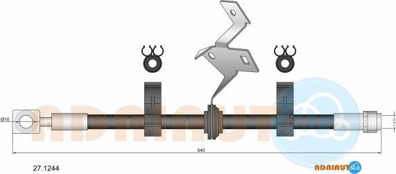 Adriauto 27.1244 - Гальмівний шланг autocars.com.ua