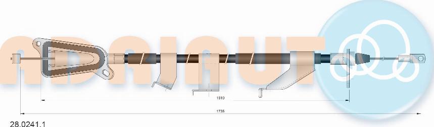 Adriauto 28.0241.1 - Тросик, cтояночный тормоз avtokuzovplus.com.ua