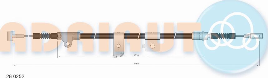 Adriauto 28.0252 - Трос, гальмівна система autocars.com.ua