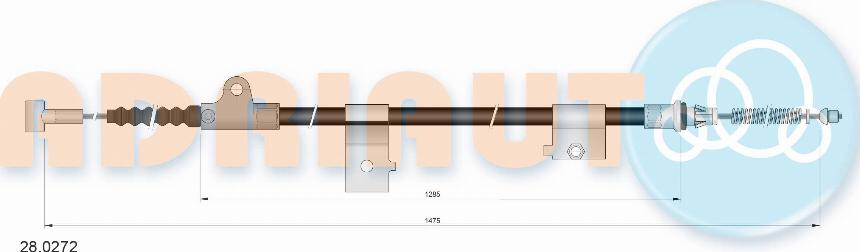 Adriauto 28.0272 - Трос, гальмівна система autocars.com.ua