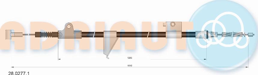 Adriauto 28.0277.1 - Трос, гальмівна система autocars.com.ua
