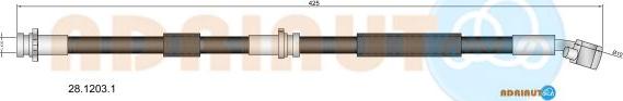 Adriauto 28.1203.1 - Гальмівний шланг autocars.com.ua