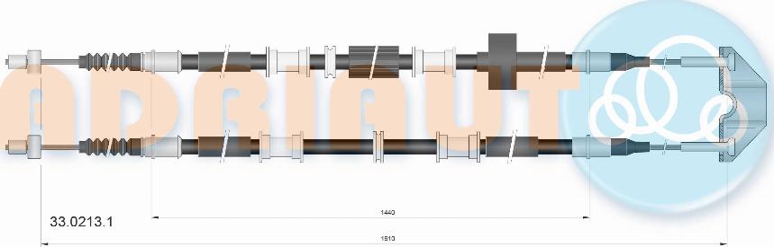 Adriauto 33.0213.1 - Тросик, cтояночный тормоз avtokuzovplus.com.ua