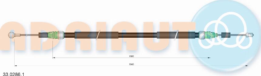 Adriauto 33.0286.1 - Тросик, cтояночный тормоз avtokuzovplus.com.ua