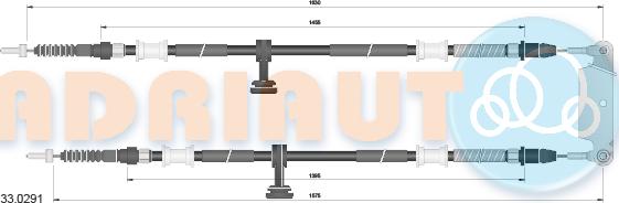 Adriauto 33.0291 - Трос, гальмівна система autocars.com.ua