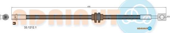Adriauto 33.1212.1 - Гальмівний шланг autocars.com.ua