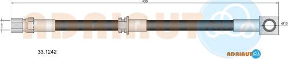 Adriauto 33.1242 - Гальмівний шланг autocars.com.ua