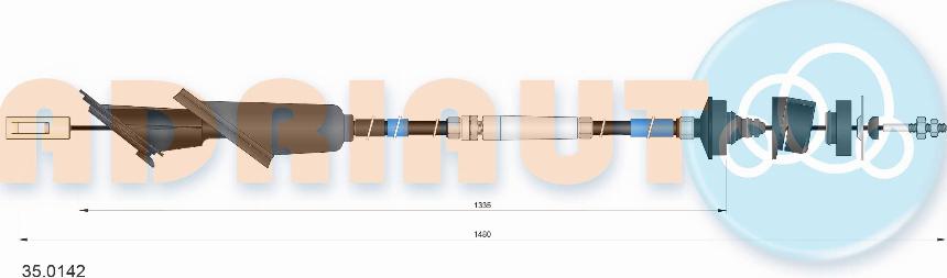 Adriauto 35.0142 - Трос, управління зчепленням autocars.com.ua