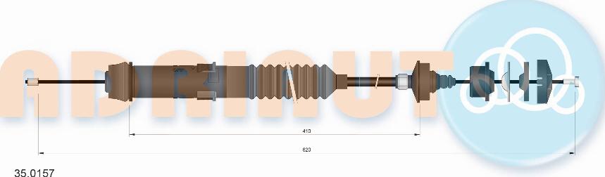Adriauto 35.0157 - Трос, управління зчепленням autocars.com.ua
