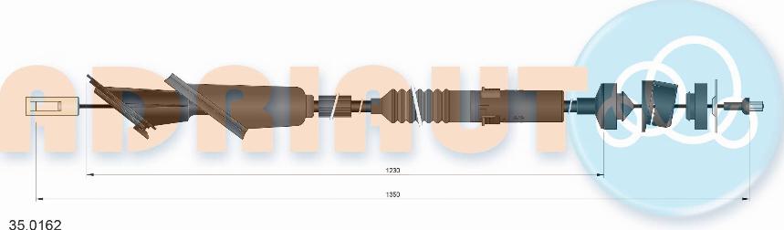 Adriauto 35.0162 - Трос, управління зчепленням autocars.com.ua