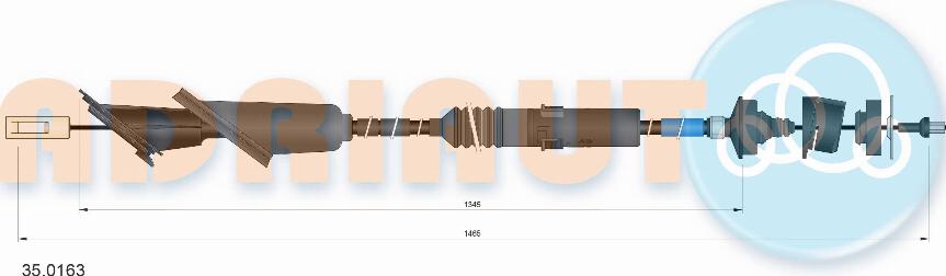 Adriauto 35.0163 - Трос, управління зчепленням autocars.com.ua