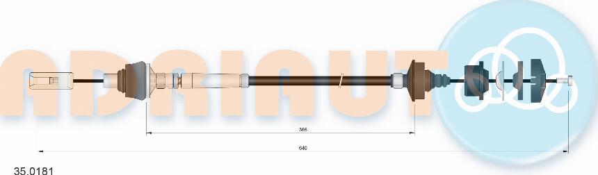 Adriauto 35.0181 - Трос, управління зчепленням autocars.com.ua