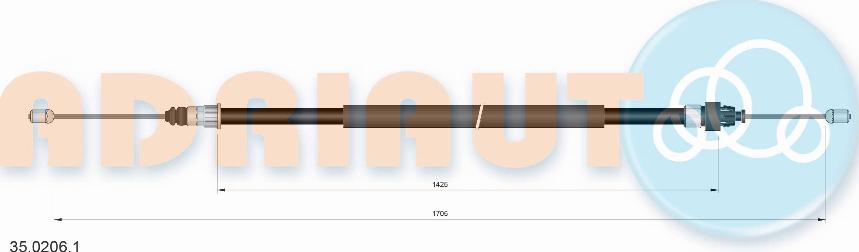 Adriauto 35.0206.1 - Тросик, cтояночный тормоз avtokuzovplus.com.ua