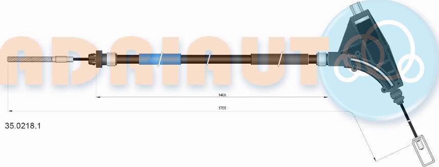 Adriauto 35.0218.1 - Тросик, cтояночный тормоз avtokuzovplus.com.ua
