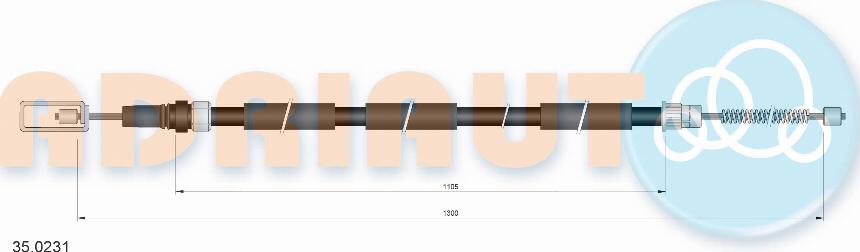Adriauto 35.0231 - Трос, гальмівна система autocars.com.ua