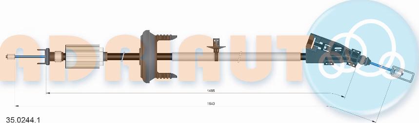 Adriauto 35.0244.1 - Тросик, cтояночный тормоз avtokuzovplus.com.ua