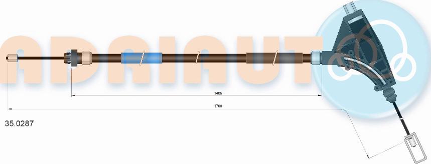 Adriauto 35.0287 - Тросик, cтояночный тормоз avtokuzovplus.com.ua