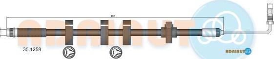 Adriauto 35.1258 - Гальмівний шланг autocars.com.ua