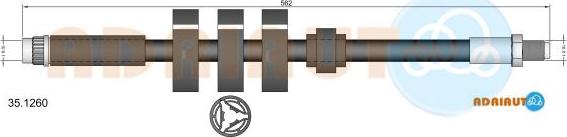 Adriauto 35.1260 - Тормозной шланг avtokuzovplus.com.ua