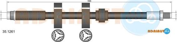 Adriauto 35.1261 - Тормозной шланг avtokuzovplus.com.ua