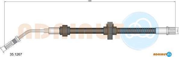 Adriauto 35.1267 - Гальмівний шланг autocars.com.ua