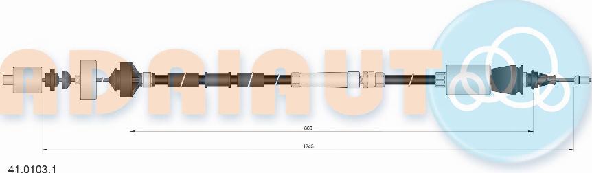 Adriauto 41.0103.1 - Трос, управління зчепленням autocars.com.ua