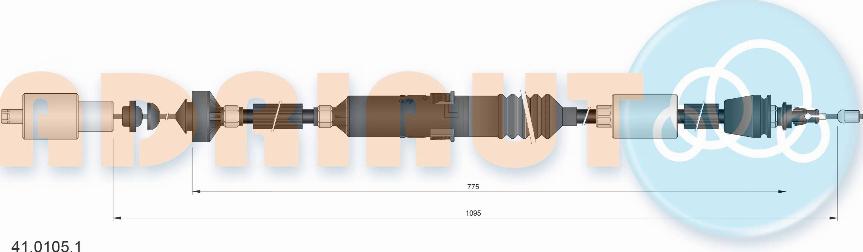 Adriauto 41.0105.1 - Трос, управление сцеплением avtokuzovplus.com.ua