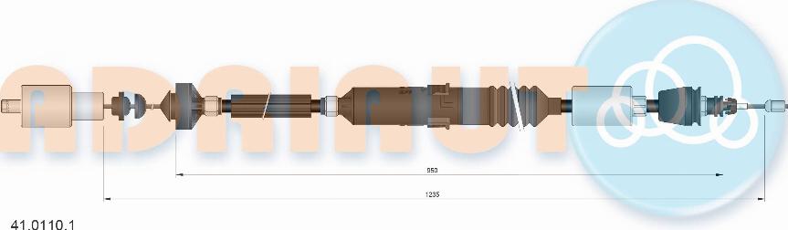 Adriauto 41.0110.1 - Трос, управління зчепленням autocars.com.ua