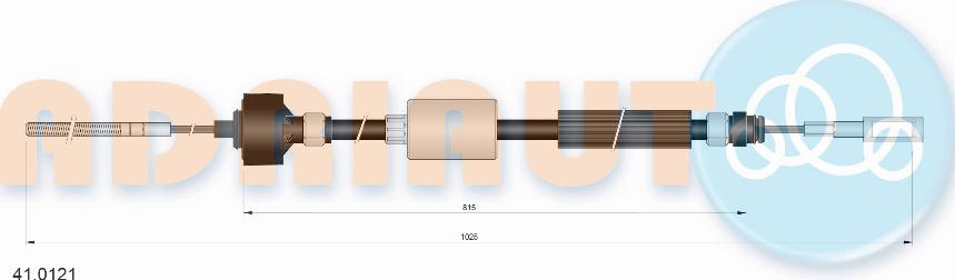 Adriauto 41.0121 - Трос, управління зчепленням autocars.com.ua
