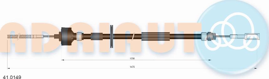 Adriauto 41.0149 - Трос, управління зчепленням autocars.com.ua