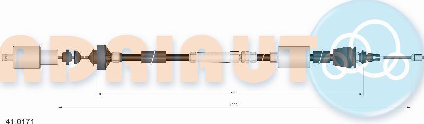 Adriauto 41.0171 - Трос, управление сцеплением avtokuzovplus.com.ua