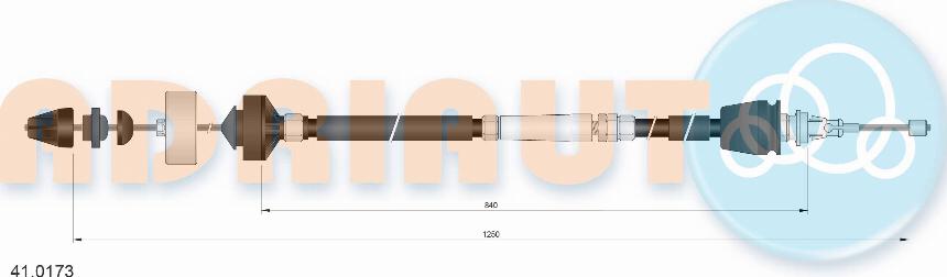 Adriauto 41.0173 - Трос, управління зчепленням autocars.com.ua