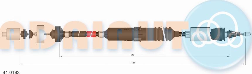 Adriauto 41.0183 - Трос, управління зчепленням autocars.com.ua