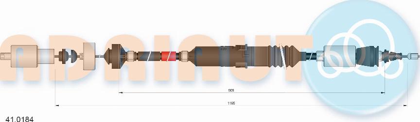 Adriauto 41.0184 - Трос, управління зчепленням autocars.com.ua