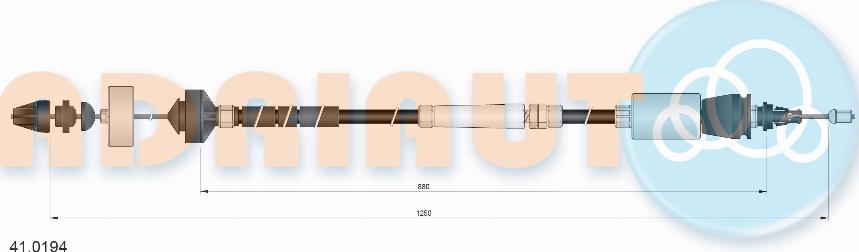 Adriauto 41.0194 - Трос, управління зчепленням autocars.com.ua