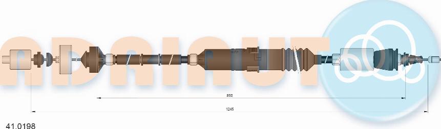 Adriauto 41.0198 - Трос, управління зчепленням autocars.com.ua