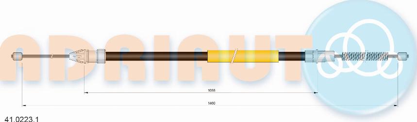 Adriauto 41.0223.1 - Трос, гальмівна система autocars.com.ua