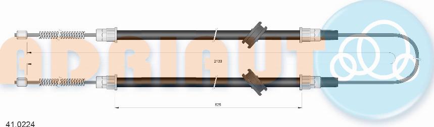 Adriauto 41.0224 - Трос, гальмівна система autocars.com.ua