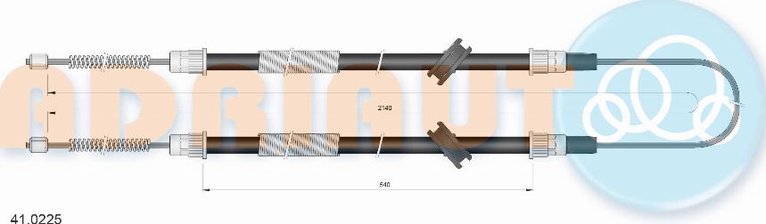 Adriauto 41.0225 - Трос, гальмівна система autocars.com.ua