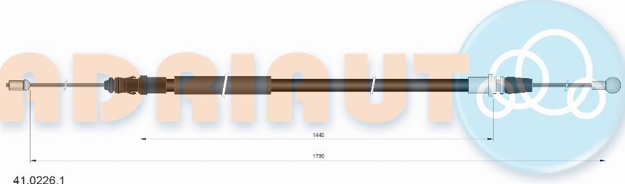Adriauto 41.0226.1 - Трос, гальмівна система autocars.com.ua