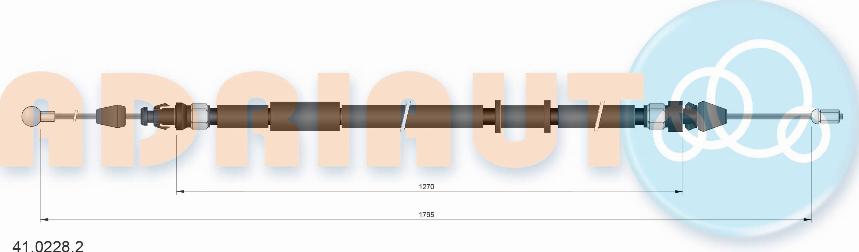Adriauto 41.0228.2 - Трос, гальмівна система autocars.com.ua