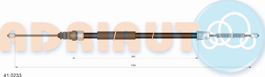 Adriauto 41.0233 - Трос, гальмівна система autocars.com.ua