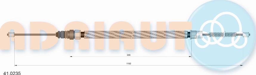 Adriauto 41.0235 - Трос, гальмівна система autocars.com.ua