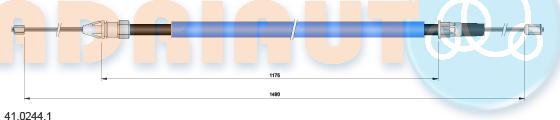 Adriauto 41.0244.1 - Тросик, cтояночный тормоз avtokuzovplus.com.ua