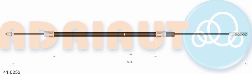 Adriauto 41.0253 - Трос, гальмівна система autocars.com.ua