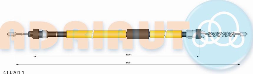 Adriauto 41.0261.1 - Трос, гальмівна система autocars.com.ua